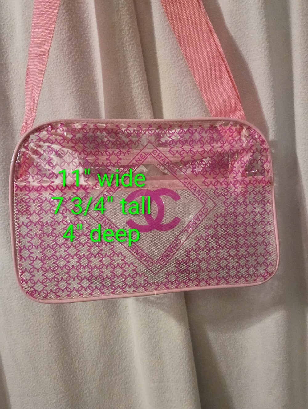 Clear & Pink CC Monogram Bag Purse Crossbody